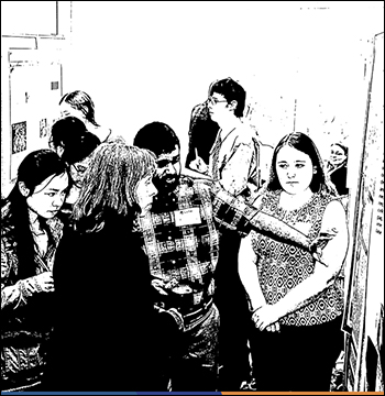 Student Research Symposium black and white image