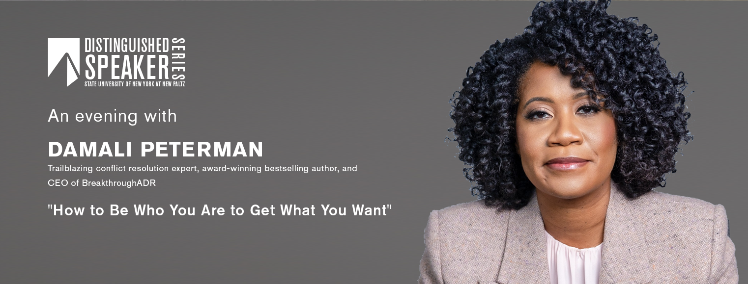 An evening with Damali Peterman Trailblazing conflict resolution expert, award-winning bestselling author, and CEO of BreakthroughADR 