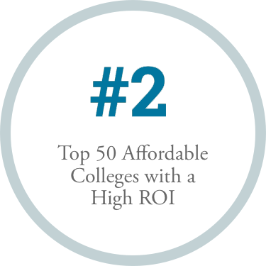 #2 in the Top 50 Affordable Colleges with a High ROI